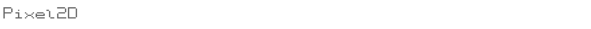 Sample characters Pixel2D Font