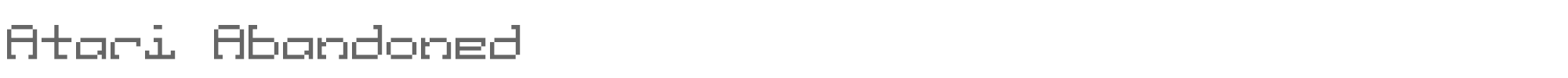 Atari Abandoned atari-abandoned.ttf font preview