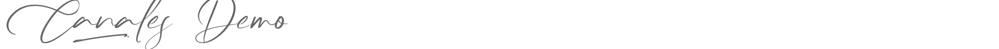 Sample characters Canales Font