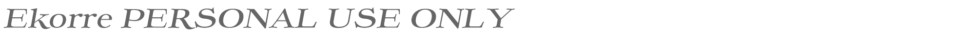Ekorre Ekorre_PERSONAL_USE_ONLY-RegularItalic.otf font preview