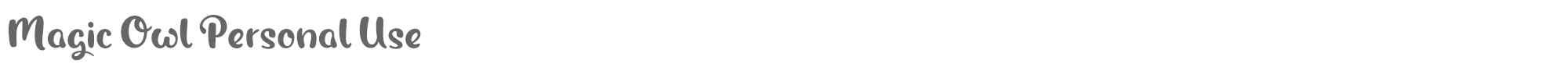 Sample characters Magic Owl Font