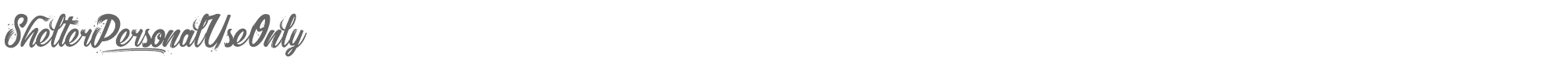 Sample characters Shelter Font