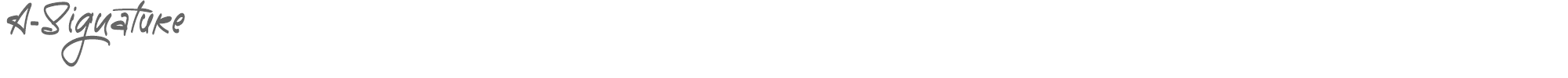 Sample characters A-Signature Font
