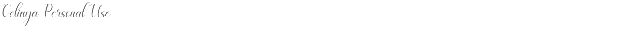 Sample characters Celinya Font