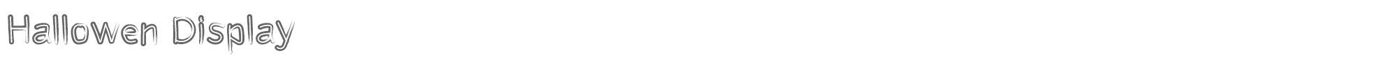 Sample characters Hallowen Display Font