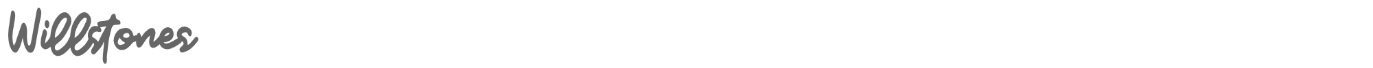 Sample characters Willstones Font