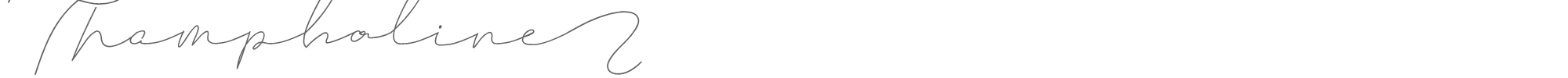Sample characters Thampholine Font