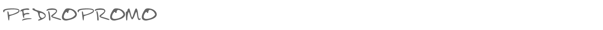 Pedro Promo PedroPromo.otf font preview