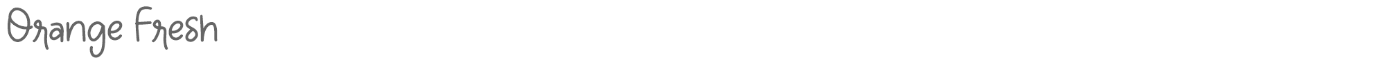 Sample characters Orange Fresh Font