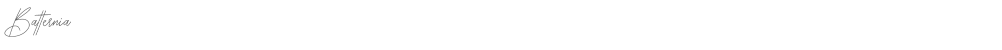 Sample characters Batternia Font