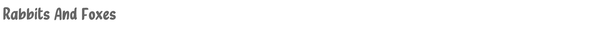 Sample characters Rabbits And Foxes Font
