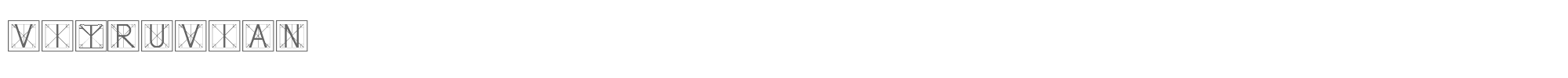 Sample characters Vitruvian Font