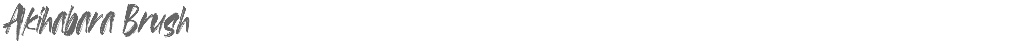 Sample characters Akihabara Brush Font