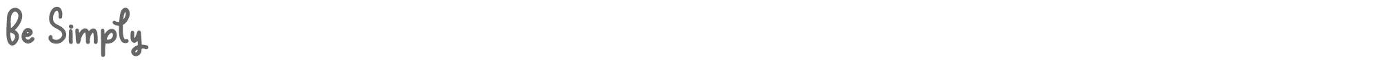 Sample characters Be Simply Font