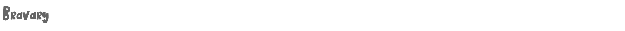 Sample characters Bravary Font