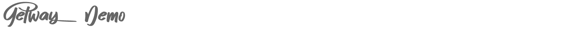 Sample characters Getway Font