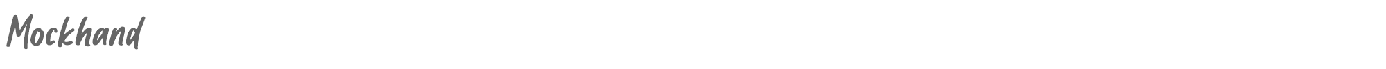 Sample characters Mockhand Font