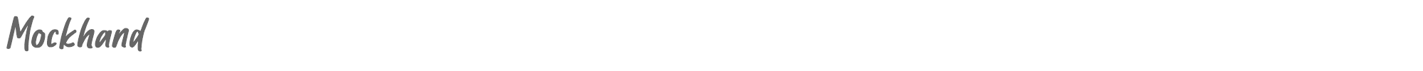 Mockhand Mockhand.ttf font preview