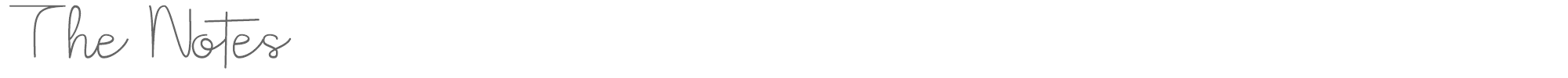 Sample characters The Notes Font