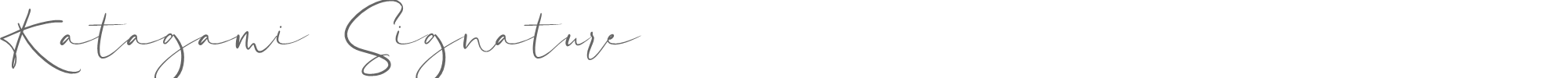 Sample characters Katagami Signature Font