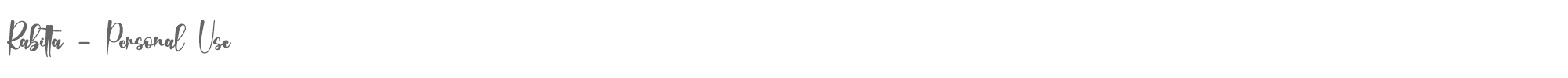 Sample characters Rabitta Font