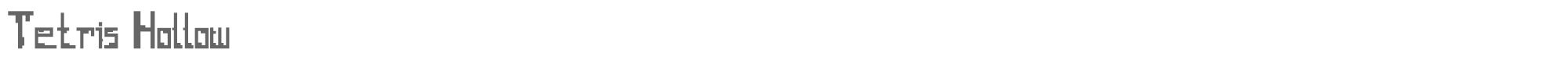 Sample characters Tetris Hollow Font
