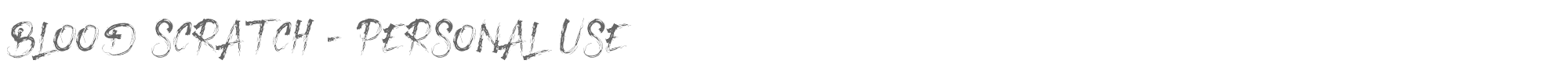 Sample characters Blood Scratch Font