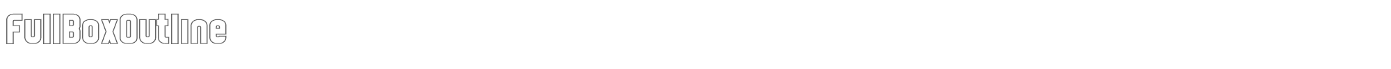Sample characters Full Box Font
