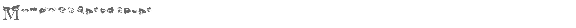 Sample characters Monsterize Font