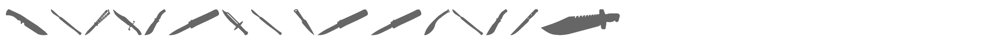 Sample characters Psycho's Toolshed Font