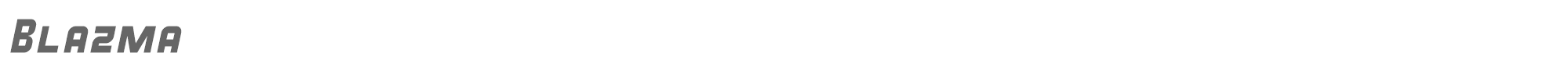 Sample characters Blazma Font