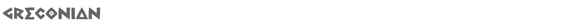 Sample characters Greconian Font