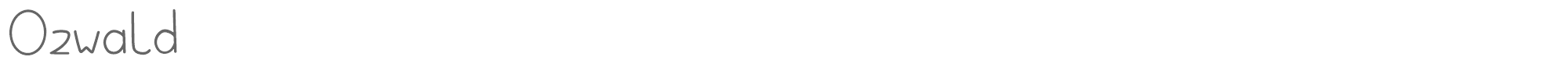Sample characters Ozwald Font