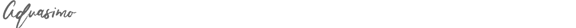Sample characters Aquasimo Font