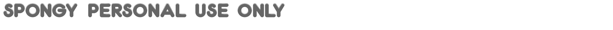 Spongy Spongy_PERSONAL_USE_ONLY.otf font preview