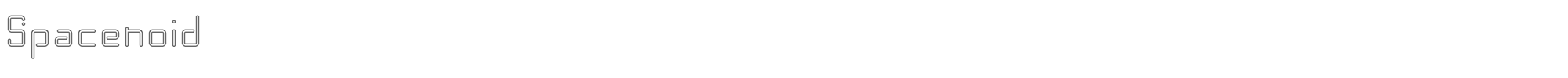 Sample characters Spacenoid Font
