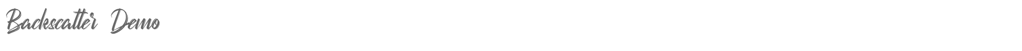 Sample characters Backscatter Font