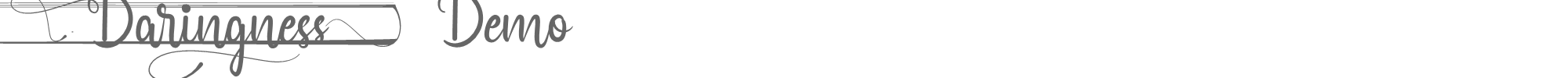 Sample characters Daringness Font