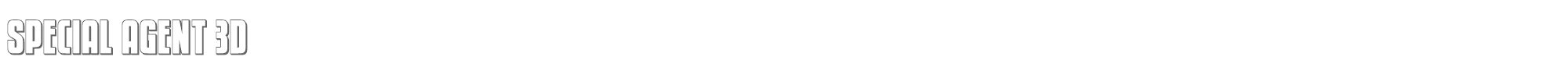 Special Agent specialagent3d.ttf font preview