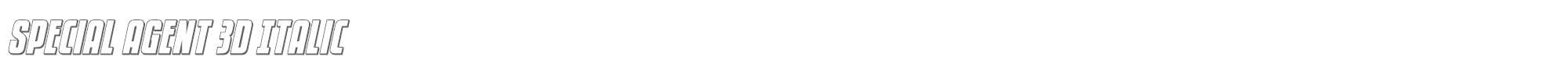 Special Agent specialagent3dital.ttf font preview