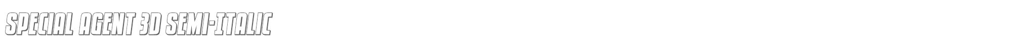 Special Agent specialagent3dsemital.ttf font preview