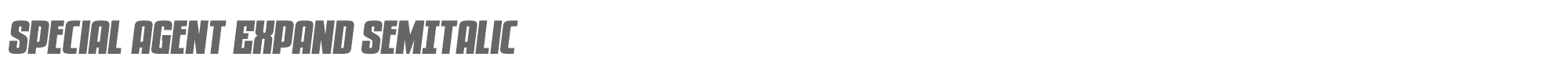 Special Agent specialagentexpandsemital.ttf font preview