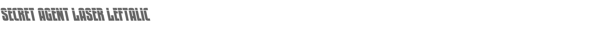 Special Agent specialagentlaserleft.ttf font preview