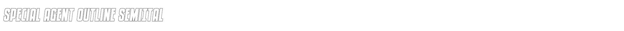 Special Agent specialagentoutsemital.ttf font preview