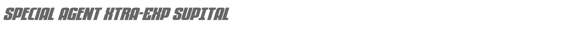 Special Agent specialagentxtraexpandsuperital.ttf font preview