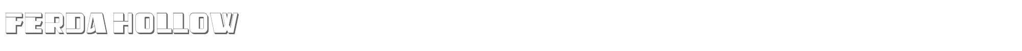 Ferda FerdaHollow.ttf font preview