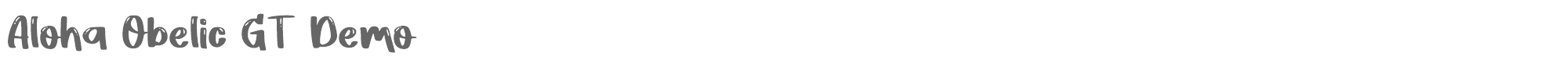 Sample characters Aloha Obelic GT Font