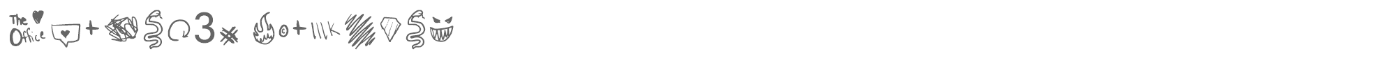 Sample characters Remain3k Symbolic Font