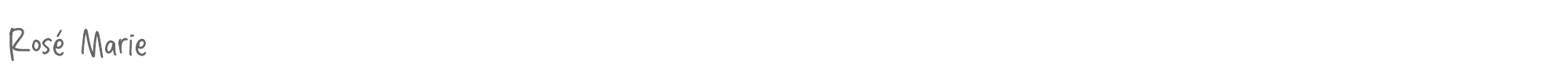 Sample characters Ros� Marie Font