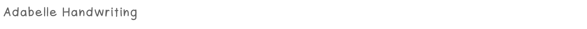 Adabelle Handwriting AdabelleHandwriting-Regular.ttf font preview